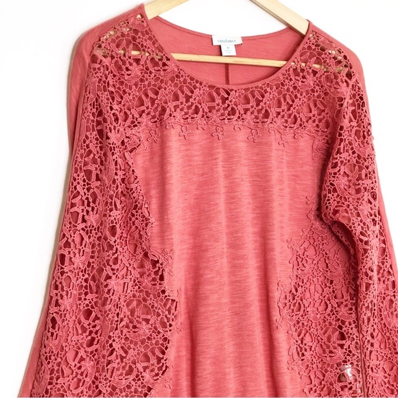 Sundance Lily’s Paramour Long sleeved appliqué lace top - Picture 3 of 10